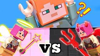 I Choose....Pink Angel vs Black Evil - LEGO Minecraft Animation