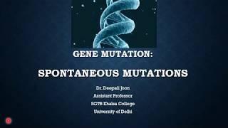 Genetic mutations: Spontaneous Mutations