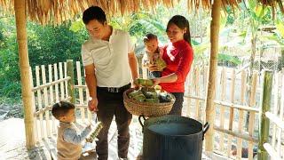 The policeman's concern surprised Ngoan, we cooked banh chung together - Ly Thi NgoanTV