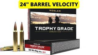 300 Win Mag Nosler Trophy Grade 190 grain Accubond Long Range Velocity Test - 24" Barrel