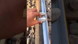 Train vs Chocks  #railwayline #railtrack #railwaycontent #railwayroute #rail #chock