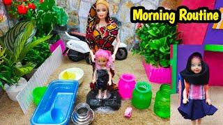 Ayisha morning Routine for going first day school/Barbie show tamil