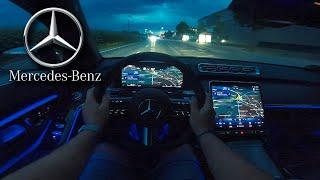 2022 Mercedes S Class NIGHT DRIVE in Germany