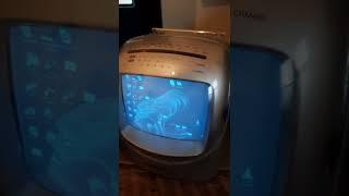 Gaming on a 5-inch Portable Black and White CRT TV