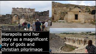 Hierapolis, Pamukkale. Turkey. A look behind the ruines to a magificent Greek-Roman city of Gods