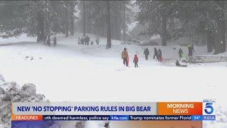 Parking roadside to play in Big Bear snow no longer OK