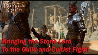 What Happens When You Bring the Stone Lord to the Guild and Cultist Fight - Baldur's Gate 3