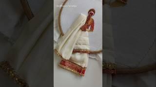 Wedding embroidery hoop art || Saree Draping embroidery || #hoopart #viralshorts