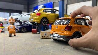 Servicing Skoda & Volkswagen Real like Cars at Mini Workshop | Rare 1:18 Scale Diecast Model Cars