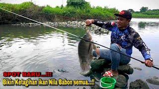 Bawakan Karung kalao mancing di Spot Baru ini ikan Nila nya Babon Semua Bikin ketagihan