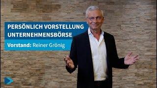 Persönliche Vorstellung der UnternehmensBörse - Reiner Grönig Vorstand