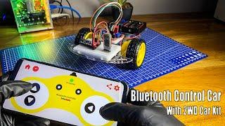 How to make a Bluetooth control car with a 2WD smart car kit | 2WD Bluetooth car Arduino