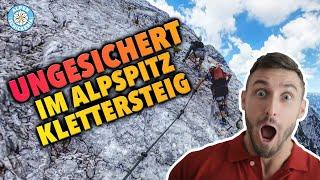 Alpspitze Klettersteig | UNGESICHERT im Klettersteig Wahnsinn oder Können?