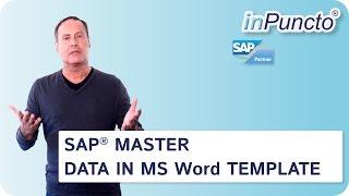 Synchronize SAP master data in MS Word document using template - inPuncto biz²OfficeSynchronizer