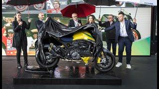 Ducati present the new senna monster in rainy imola ft pecco & bastianini