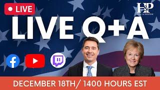 LIVE Q+A with VA Disability Benefits Lawyers! 12.18.24