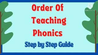 Order Of Teaching Phonics | How To Teach Phonics At Home.