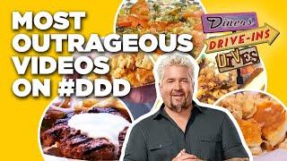 Top 10 Most-Outrageous Foods on #DDD with Guy Fieri | Diners, Drive-Ins and Dives | Food Network