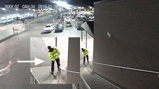 Security camera footage - Security Guard fail