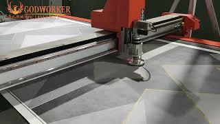 [Godworker] top camera vision oscillating knife cutting machine