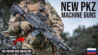 Russian Soldiers Use New PKZ Machine Guns in Ukraine.