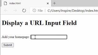 Web designing ! Lec 85 Html input type url ! Display a url input field