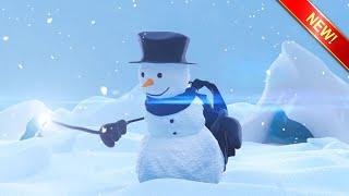 Animated Christmas Card Template - Snowman Greeting Card