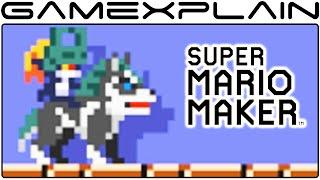 Wolf Link amiibo in Super Mario Maker Costume Tour - All Animations + Sounds