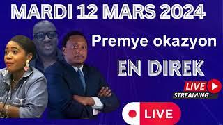 ARIEL DEMISYONE, JOUNAL PREMYE OKASYON, RADIO CARAIBES EN DIRECT MARDI 12 MARS