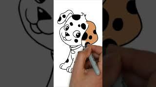 #shorts How to draw a dog easily | Как нарисовать собаку легко |Como desenhar um cachorro facilmente