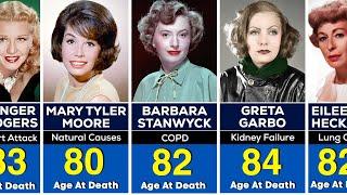 220 Famous Hollywood Actresses who died After 80 and Before 90 AGE