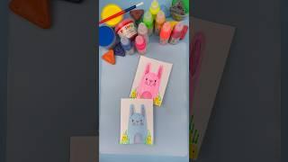Easy Spring Bunny Craft | Scrape Paint Art