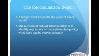 CA CLE Reconciliation part I  The rule