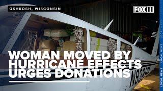 Oshkosh fitness center fills airplane with donations for hurricane-stricken North Carolina