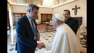 Markus Söder beim Papst