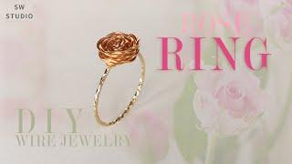 Rose Ring/Happy Valentine's day/Easy Ring/DIY Ring/Wire Wrap Ring Tutorial/DIY Jewelry/How to make