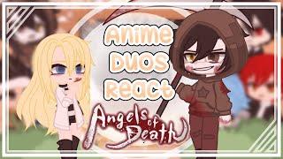 Anime Duos react to each other || Rachel & Zack || Angels of Death || 1/4 || Gacha Club