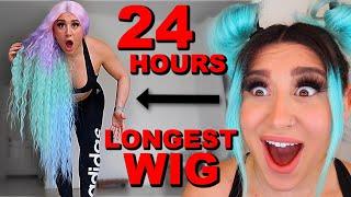 WEARING THE LONGEST WIG FOR 24 HOURS *It's was wayyy to long*