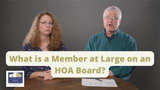 What is a Member At Large on an HOA Board?