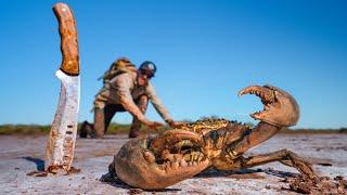 30 DÍAS A SOLAS y SOBREVIVIENDO de la Tierra – CAPTURANDO Y COCINANDO UN CANGREJO GIGANTE - DÍA 1