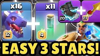 11 INVIS + MASS DRAGONS = CRAZY EASY 3 STARS! | Clash of Clans