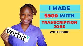 How I Made $900 With Transcription Jobs For Beginners | Get Transcription Jobs [FAST and EASY ]