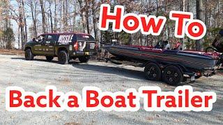 How To Back A Boat Trailer