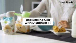 InnovaGoods Bag Sealing Clip with Dispenser x4