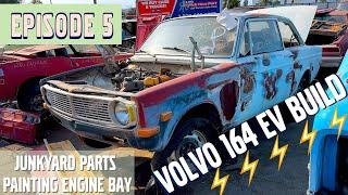 1975 Volvo 164 Electric EV build - Part 5 - Painting Engine Bay, Junkyard run