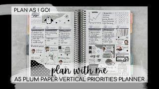 PLAN WITH ME | FUNctional planning in my A5 plum paper vertical priorities planner | week of 1.10-16