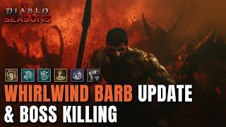 My Current Season 5 Barb Build - Blasting with Whirlwind Diablo 4