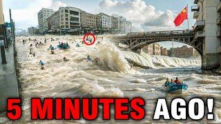 God Sent The Flood of The Century to China! The dam collapsed; Hebei now flooded. It's End Times!