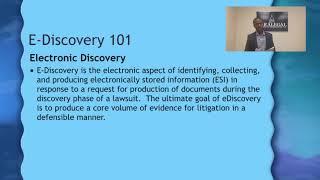 Intro to E-Discovery