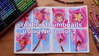 how to use Neocolor 2 for sketches and thumbnails | art demo